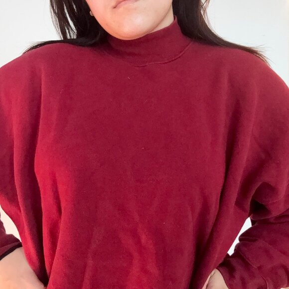ARITZIA TNA - Red Mock Neck Crewneck Sweater (Size 2 - fits like L) - Picture 2 of 7